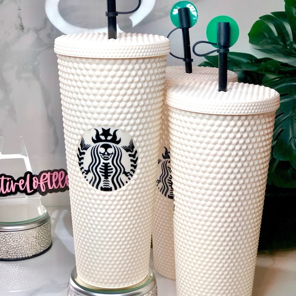 Custom 24oz Matte Cream Spooky Tumbler 🤍 - Picture 5 of 7